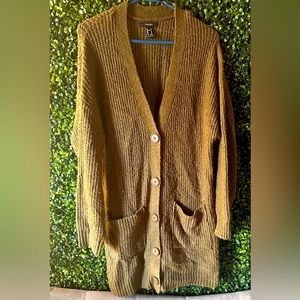 Forever 21 Olive Green Sweater Cardigan